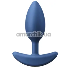Анальная пробка с вибрацией Renegade Heavyweight Plug Medium, голубая - Фото №1