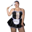 Костюм горничной JSY Sexy Lingerie P61110, черный: платье + головной убор + трусики-стринги + метелка + фартук - Фото №3