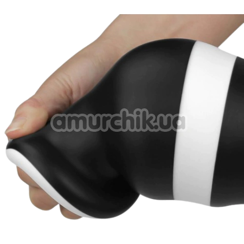 Анальная пробка Love Toy X-Missioner Butt Plug 7, черно-белая