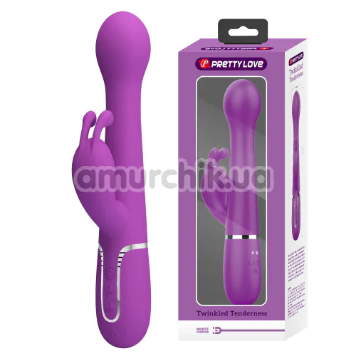 Вібратор з ротацією і поштовхами Pretty Love Twinkled Tenderness Dejon, фіолетовий