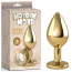 Анальная пробка с прозрачным кристаллом Matrix Mont Clear Gem Gold Plug M, золотая - Фото №6