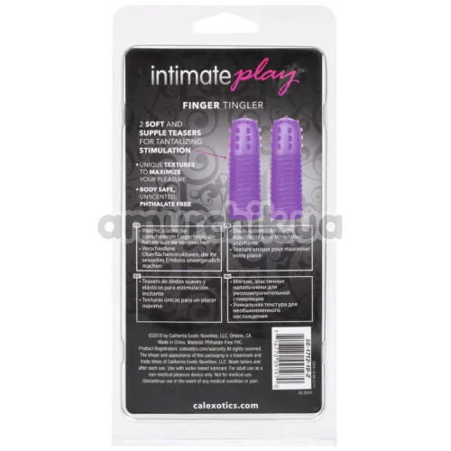 Набор насадок на палец Intimate Play Finger Tingler, фиолетовый