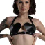 Бюстгальтер Feral Feelings Hearts Bra Leather, черный - Фото №2