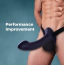 Полый страпон с вибрацией Erection Agents Vibrating Hollow Strap On With Ball Ring 9.5, черный - Фото №6