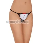 Трусики-стринги G-string черно-белые (модель 2429) - Фото №1
