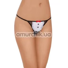 Трусики-стринги G-string черно-белые (модель 2429) - Фото №1