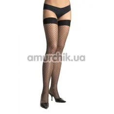 Панчохи Fishnet Thigh Highs, чорні - Фото №1