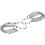 Фіксатори для рук Bijoux Indiscrets Magnifique Wrist Cuffs, срібні - Фото №1