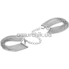 Фиксаторы для рук Bijoux Indiscrets Magnifique Wrist Cuffs, серебряные - Фото №1