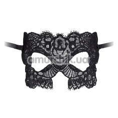 Маска DS Fetish Lacy Mysterious Eye Mask, чорна - Фото №1