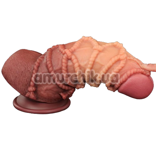 Фалоімітатор Dual-Layered Silicone Nature Cock LV411072, коричневий