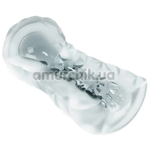 Мастурбатор Pretty Love Transparent Spiral Masturbator, голубой