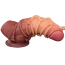 Фалоімітатор Dual-Layered Silicone Nature Cock LV411072, коричневий - Фото №11