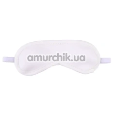 Маска на очі зі стрічками DS Fetish Blindfold Satin, біла - Фото №1