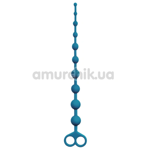 Анальная цепочка Virgite Essentials Anal Beads E3, голубая