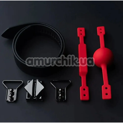Кляп Lockink Ball Gag & Gag-bite Set, красный