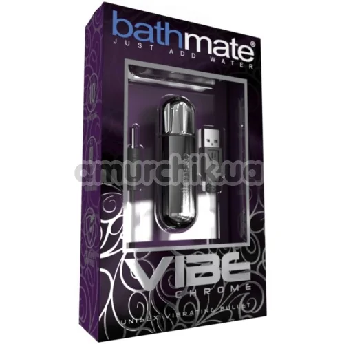 Вибропуля Bathmate Vibe Bullet Chrome, серебряная