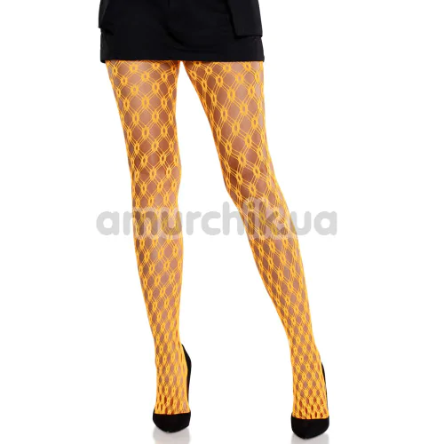 Колготки Leg Avenue Eyelet Net Tights Neon, желтые - Фото №1
