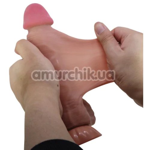 Фаллоимитатор Sliding Skin Bendable 8.5, светло-коричневый