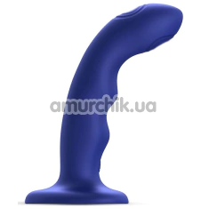 Вібратор з пульсацією Strap-On-Me Tapping Dildo Wave M, синій - Фото №1