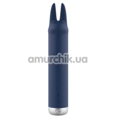 Кліторальний вібратор Mai Attraction Pleasure Toys Silver Edition Bunny, синій - Фото №1