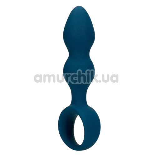 Анальная пробка Loveline Medium Teardrop Shaped Anal Plug, синяя
