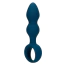 Анальная пробка Loveline Medium Teardrop Shaped Anal Plug, синяя - Фото №2