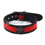 Ошейник DS Fetish Collar Neoprene, черно-красный - Фото №1