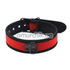 Ошейник DS Fetish Collar Neoprene, черно-красный - Фото №1