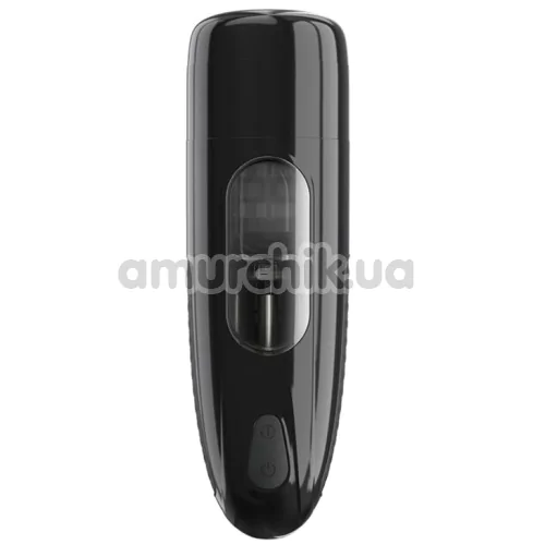 Мастурбатор с ротацией и толчками Erospace Galax, черный - Фото №1