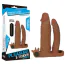 Двойная насадка - удлинитель пениса с вибрацией Lovetoy Pleasure X-Tender Series LV314101, коричневая - Фото №6