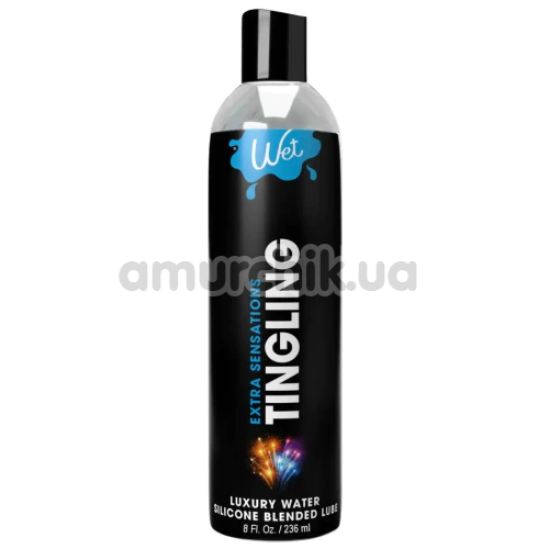 Лубрикант с охлаждающим и возбуждающим эффектом Wet Extra Sensations Tingling, 236 мл - Фото №1