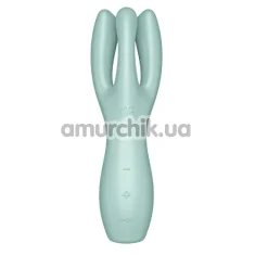 Кліторальний вібратор Satisfyer Threesome 3, бірюзовий - Фото №1