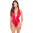 Боді Plunge In Teddy Lace, червоне - Фото №1