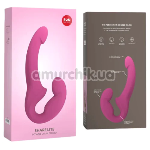 Безремневой страпон Fun Factory Share Lite, розовый