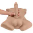 Фаллоимитатор с мужским торсом SilexD Apollo Male Torso L, светло-коричневый - Фото №5