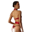 Комплект Upko Red-Strapped Lingerie Set, красный: бюстгальтер + трусики-стринги + пояс с гартерами + наклейки для сосков - Фото №3
