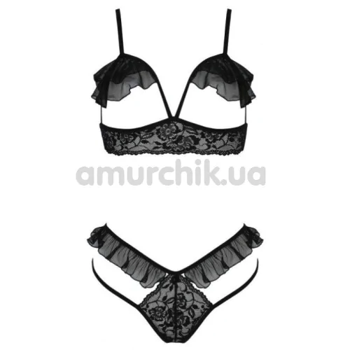 Комплект Passion Free Your Senses Dolly Set, черный: бюстгальтер + трусики
