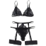 Комплект Star Night Bra Garter Belt, черный: бюстгальтер + трусики с гартерами - Фото №11