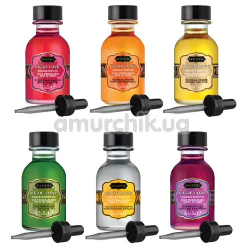 Олія для орального сексу з зігріваючим ефектом Kama Sutra Oil Of Love The Original - ваніль, шоколад, кориця, 22 мл