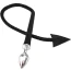 Анальна пробка з чорним хвостом-батогом Metal Anal Plug With Whip Diablo Tail, срібна - Фото №1