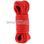 Мотузка Sweet Caress Play Shibari Cotton Rope 5m, червона - Фото №1