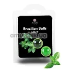 Массажное масло Secret Play Brazilian Balls Mint - мята, 50 мл - Фото №1
