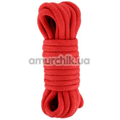 Веревка Sweet Caress Play Shibari Cotton Rope 5m, красная - Фото №1