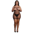 Платье Le Desir Short Dress Fishnet and Spaghetti Straps, черное - Фото №13