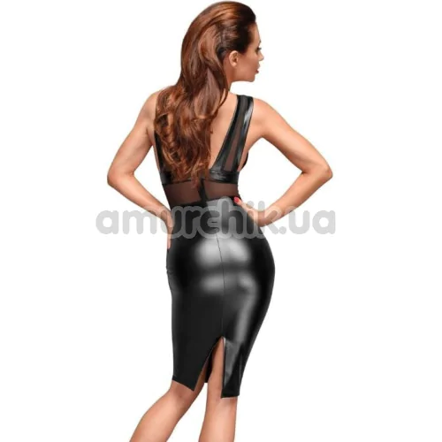 Платье Noir Handmade Wetlook Midi Dress, черное