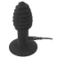 Анальная пробка с вибрацией Black Velvets Twist Butt Plug, черная - Фото №3