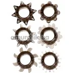 Набор из 6 эрекционных колец Linx Tickler Ring Set, серый - Фото №1