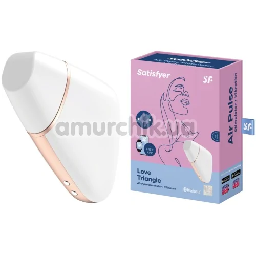 Симулятор орального сексу з вібрацією для жінок Satisfyer Love Triangle, білий