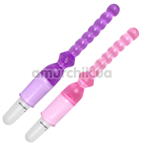 Анальный вибратор Vibrator с шариками, розовый